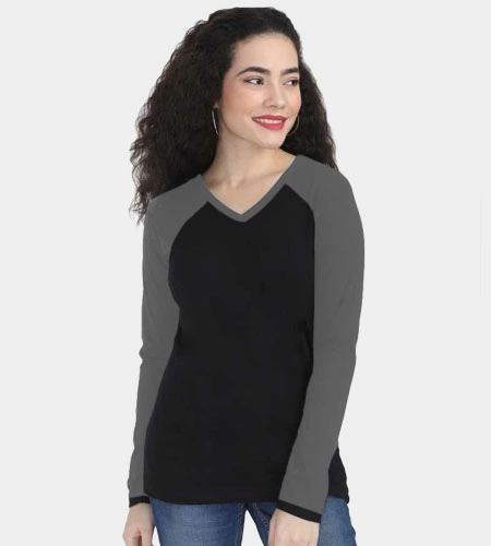 Tailormade Women's V-Neck Raglan Full Sleeves