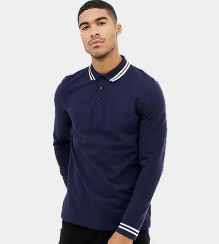 Tailormade Full Sleeves Polo With Double Tipping