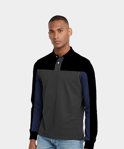 custom Tailormade Raglan Cut & Sew Full Sleeves Shirts Polo Shirt With Cuff